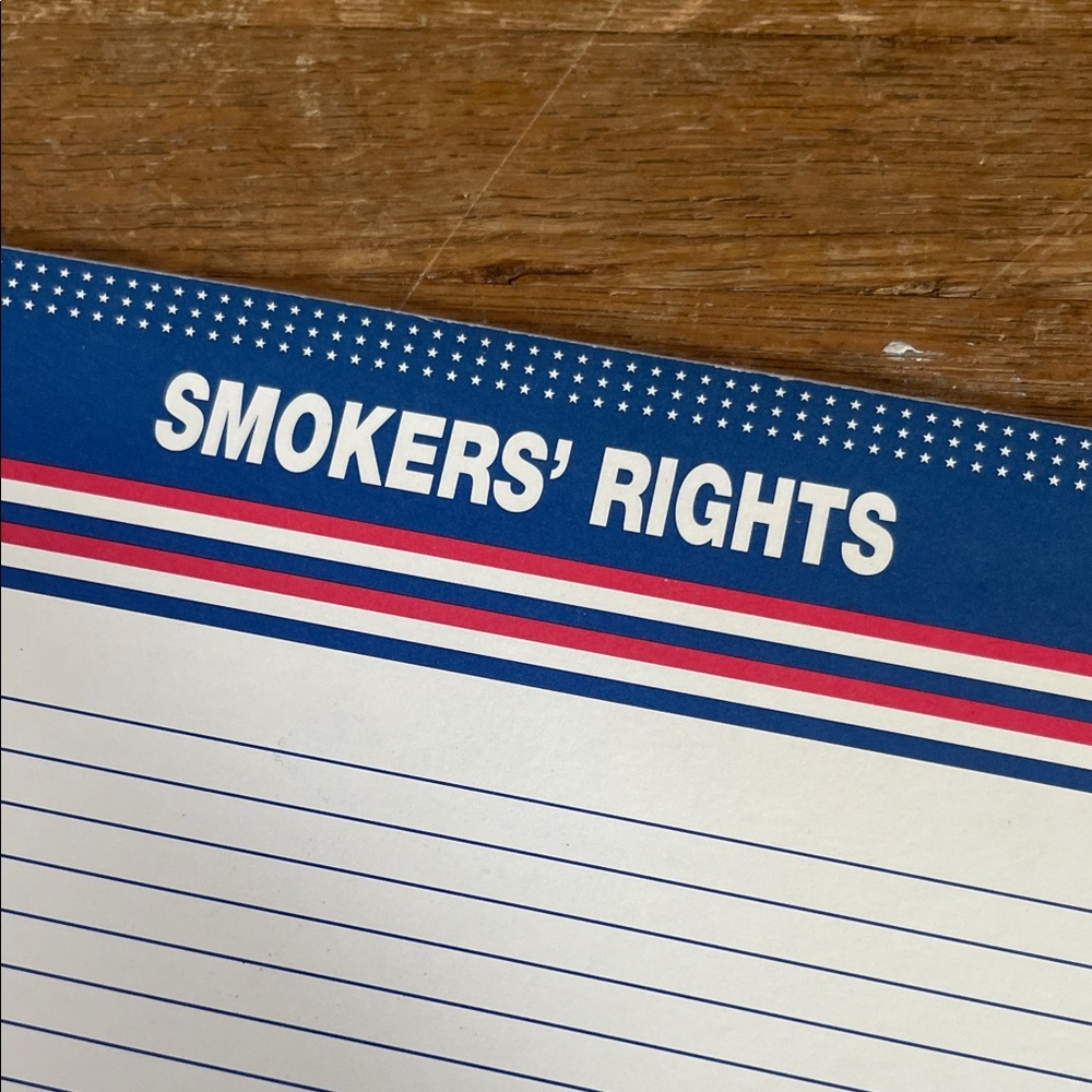 Vintage Smokers’ Rights 8x11 Notepad - Picture 5 of 5